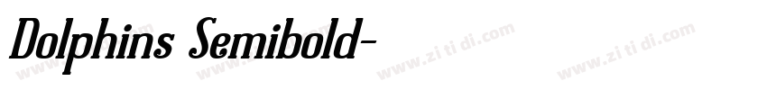 Dolphins Semibold字体转换